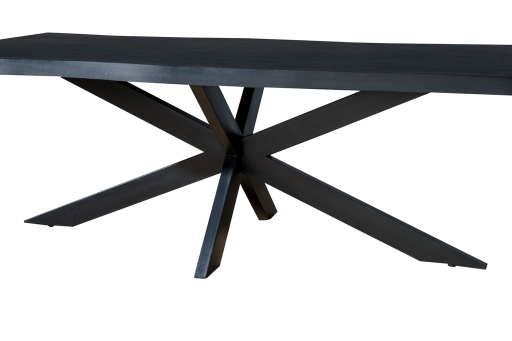 Livingfurn Kala TreeTop Spider Eettafel Zwart Staal 220x100 cm