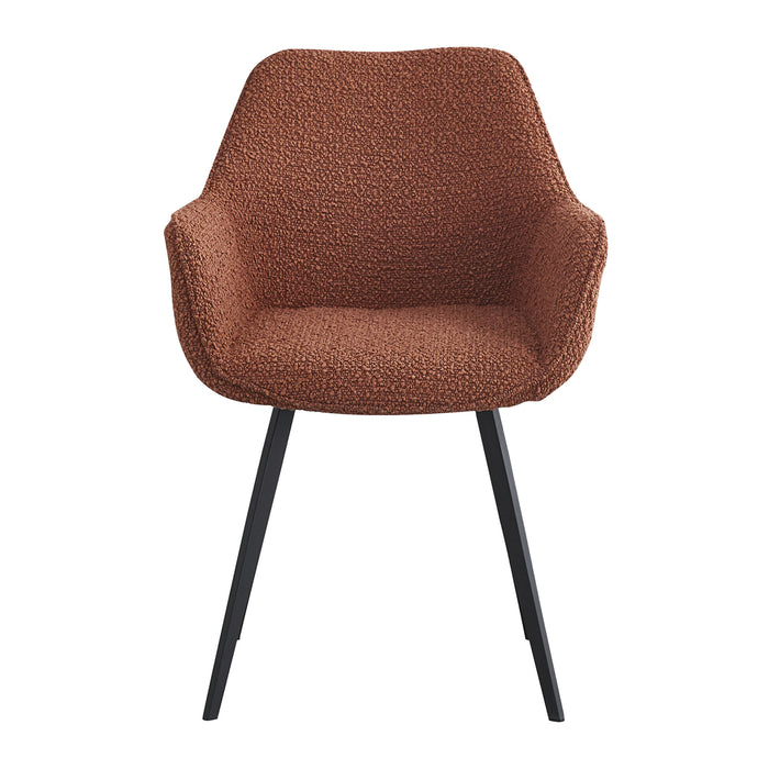 Livingfurn Eetkamerstoel Luca Boucle Leaf Brown