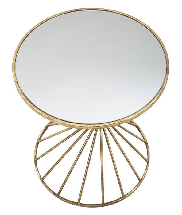 GlamourSphere Bijzettafel Rond Goud Spiegelglas