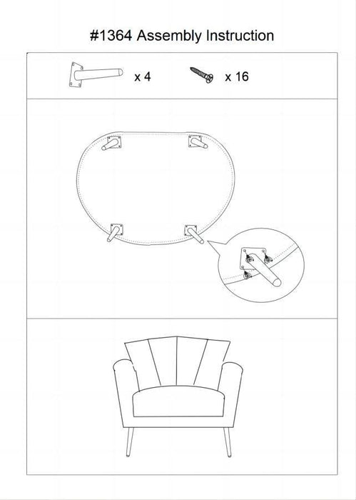 Fauteuil kiev grijs stof 88x77x74 cm