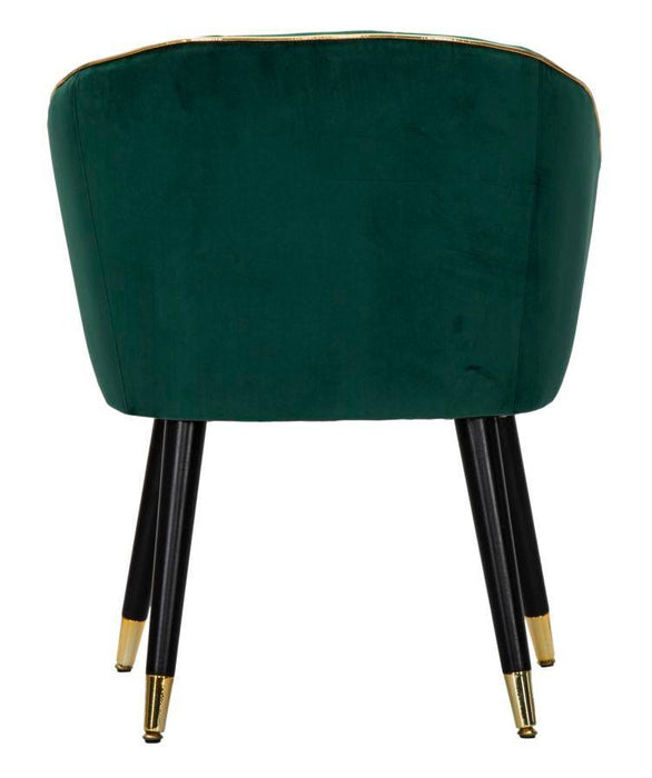 Fauteuil Paris Stof Groen Gouden afwerking