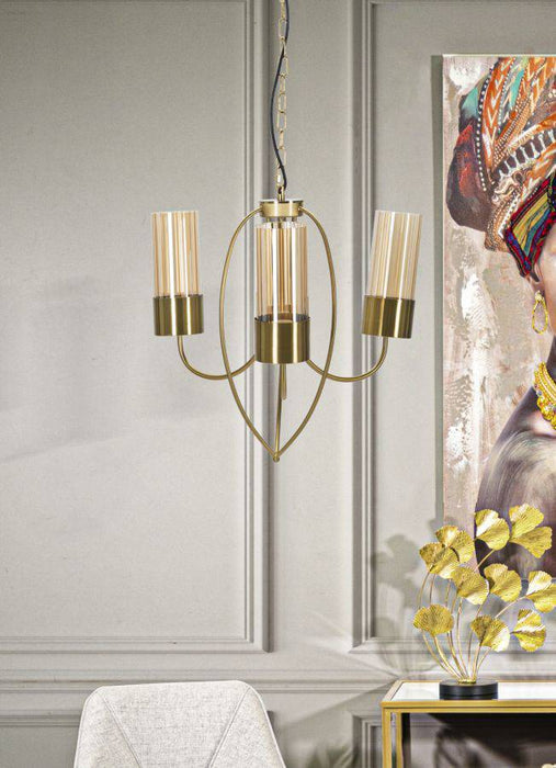 Versailles Gouden Plafondlamp 3 Lichtpunten 60x103 cm