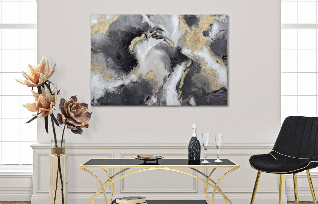 Elegant Fusion Schilderij Goud & Zilver