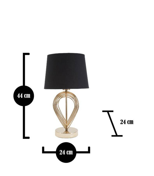 Lumière Chic Tafellamp Goud Zwart 44 cm