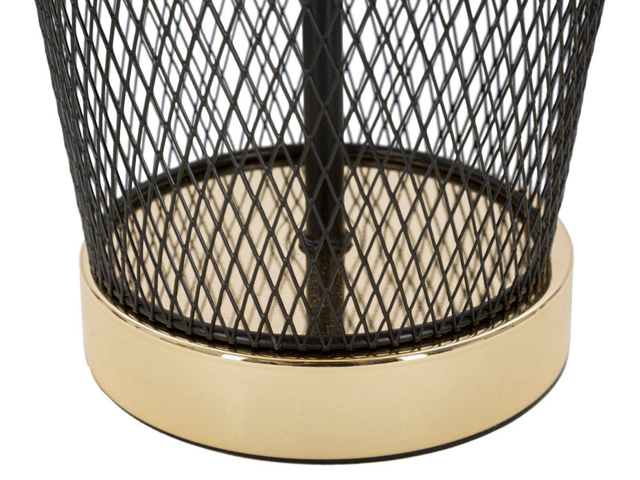 MetroGlam Tafellamp Gouden Zwart Mesh