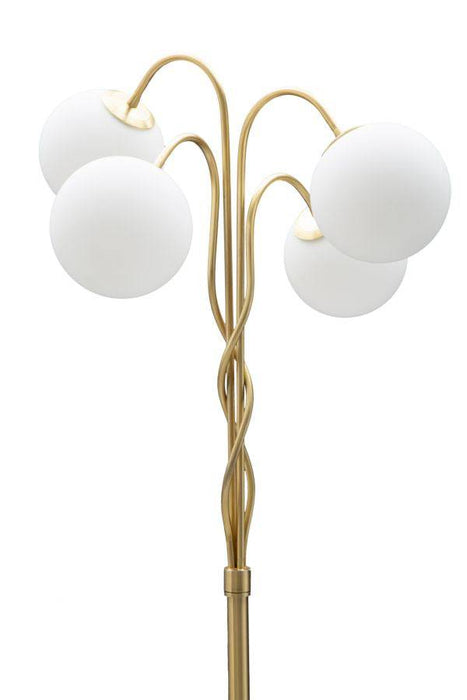 Glamy Vloerlamp Goud Metaal Opaal Glazen Bollen Ø 54x176 cm