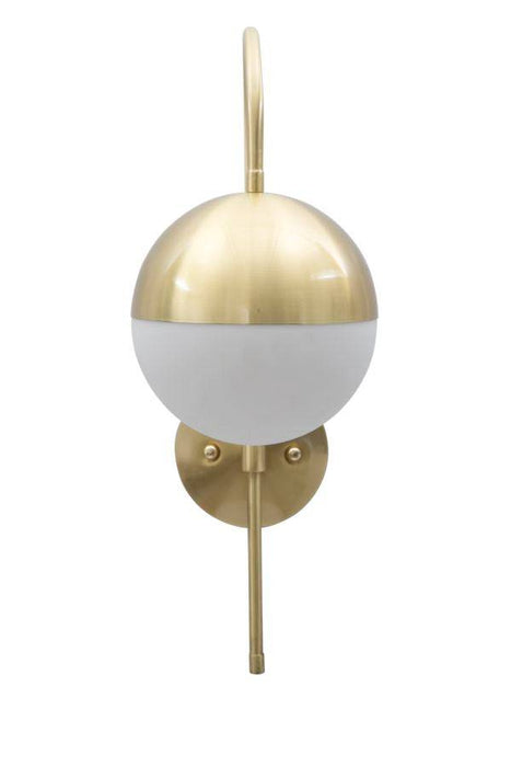 Glamour Street Wandlamp Goud Wit Glazen Bol