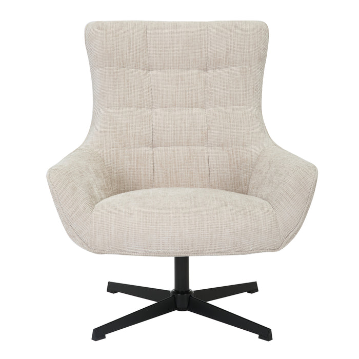 Livingfurn Draaifauteuil Naomi Beige Stof