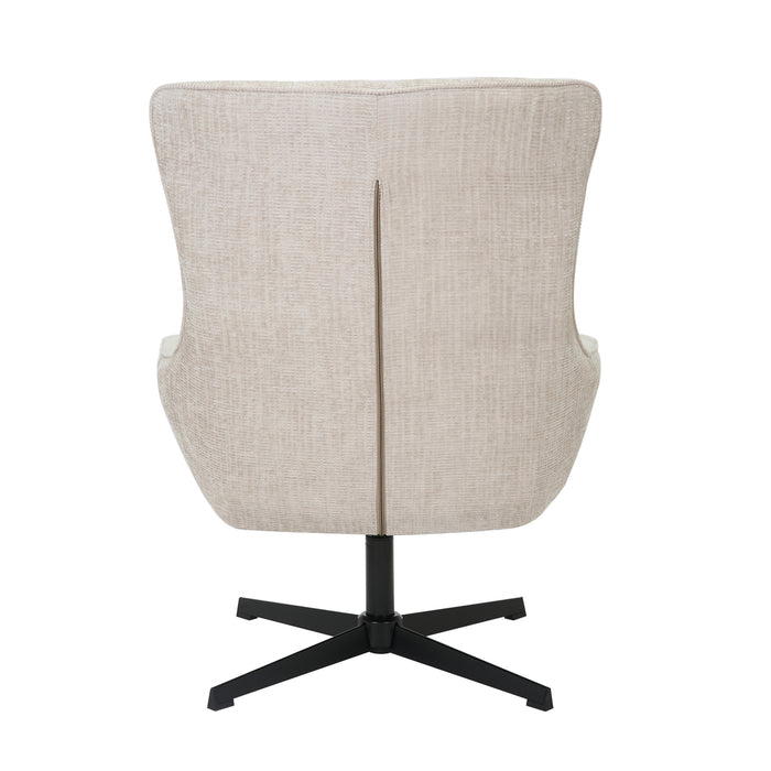 Livingfurn Draaifauteuil Naomi Beige Stof