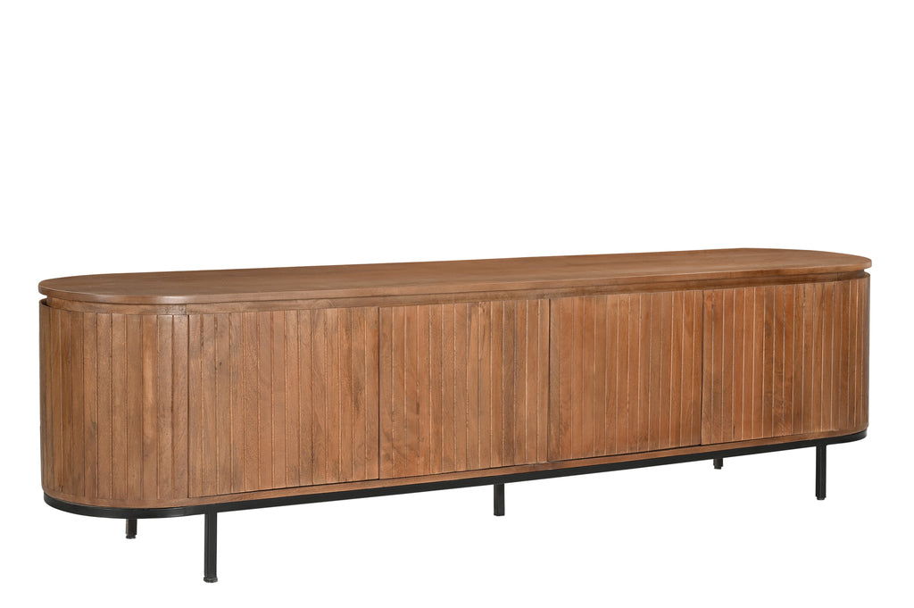 Livingfurn Noor TV Meubel Naturel Mangohout 210x56 cm