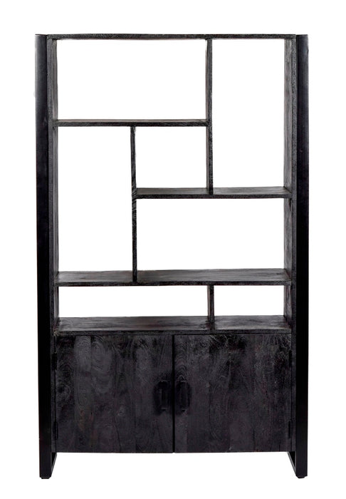 Livingfurn Norris Kast Zwart Mangohout 110x180 cm