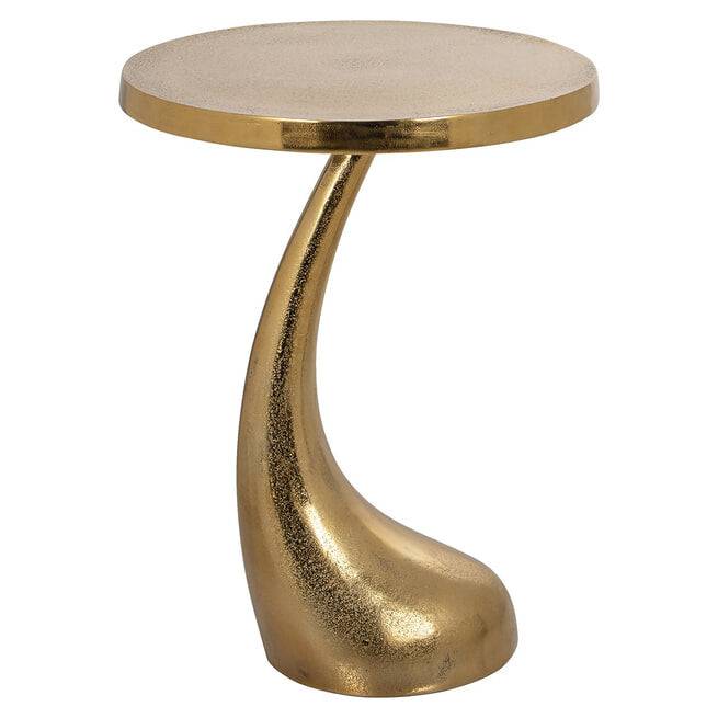 Richmond Ronde Bijzettafel 'Dolphin' 45cm goud