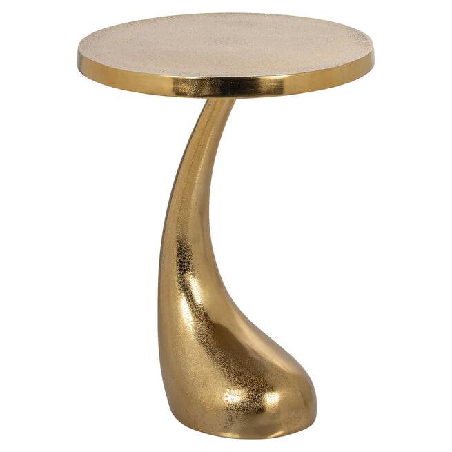 Richmond Ronde Bijzettafel 'Dolphin' 45cm goud