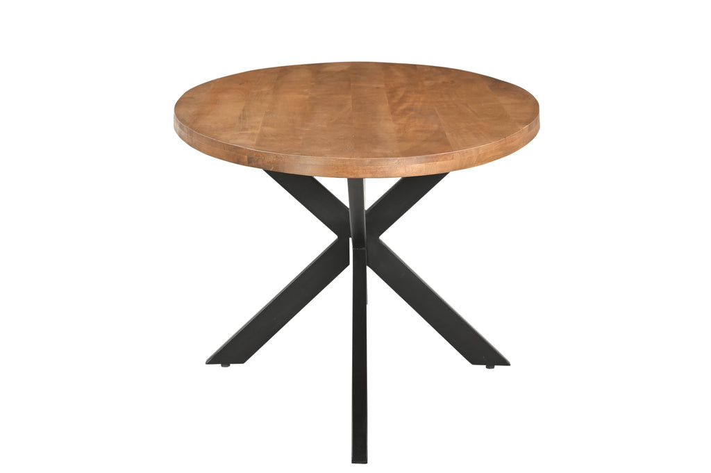 Rocky Ovale Eettafel Mangohout Staal, 240 cm