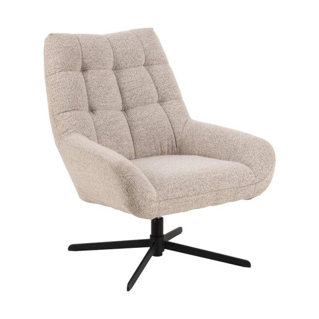 Sohome Draaifauteuil 'Nela' Bouclé, Beige