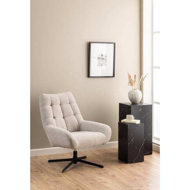 Sohome Draaifauteuil 'Nela' Bouclé, Beige