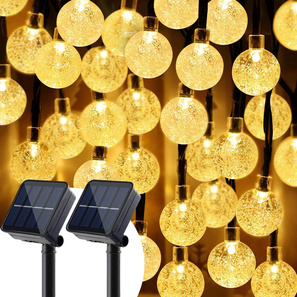 consumptie pepermunt via Happy Goods - 100 LED - 14 Meter - Zonne-energie - Crystal Lampjes - T |  ThatLyfeStyle